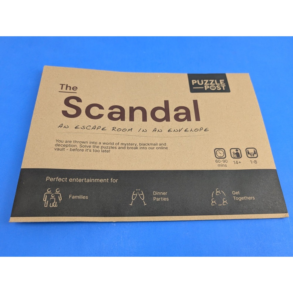 Puzzle Post The Scandal Escape Room in an Envelope Strategy Game New Sealed